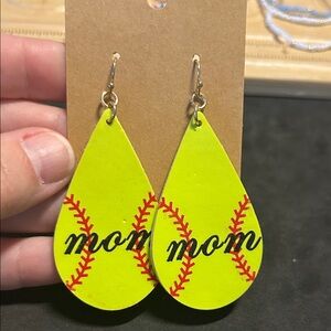 Softball Mom Teardrop Earrings